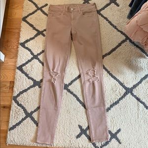 American Eagle x-long light pink jegging size 4